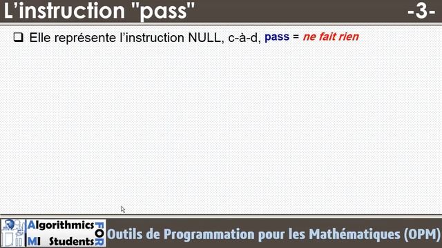 6-Programmation en Python -Les instructions "break", "continue" et "pass"- смотреть онлайн