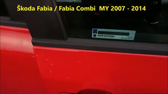 VIN Location Skoda Fabia 2007- 2014 смотреть онлайн