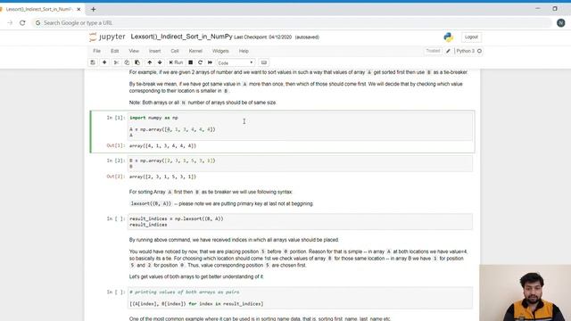 Lexsort() - Indirect Sort in NumPy смотреть онлайн