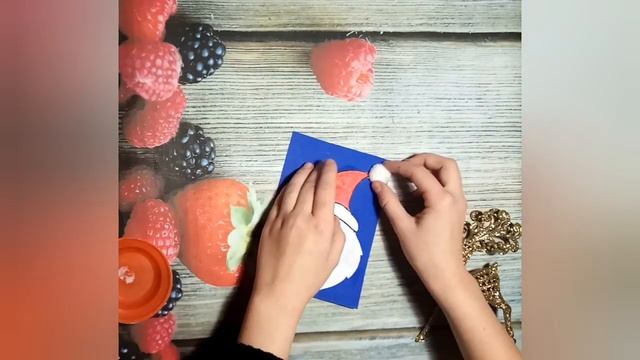 DIY новогодняя открытка ? Пушистый Дед Мороз! смотреть онлайн