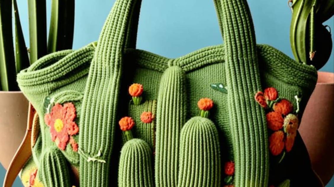 СУМКИ с кактусами. От нейросети. ВЯЗАНИЕ. смотреть онлайн