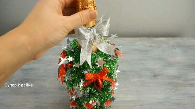6 Идей! Новогоднее оформление Бутылки Шампанского своими руками смотреть онлайн