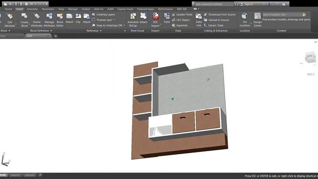 Autodesk AutoCAD 2017 - TV unit смотреть онлайн