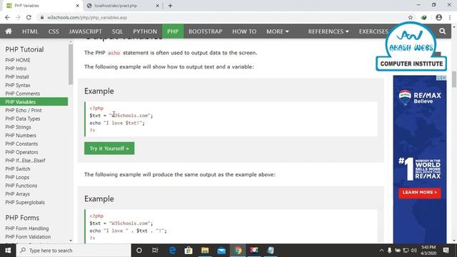 2 PHP | WEBSITE DEVELOPMENT | PUNJABI LANGUAGE | AKASH WEBS COMPUTER INSTITUTE смотреть онлайн