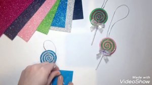 МК/DIY Конфетка на елку из фоамирана/DIY Christmas ornaments