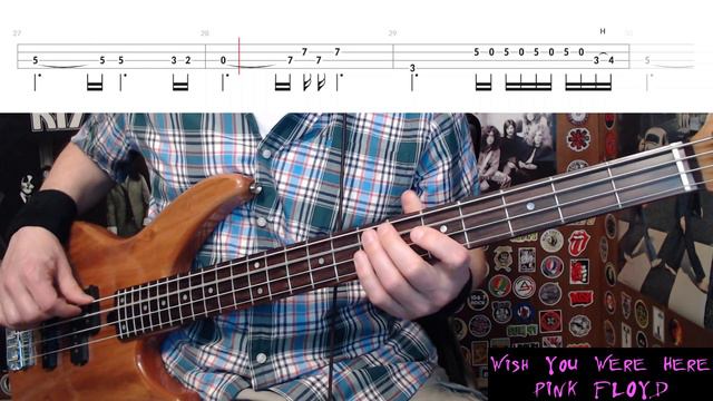 Wish You Were Here by Pink Floyd - Bass Cover with Tabs Play-Along смотреть онлайн