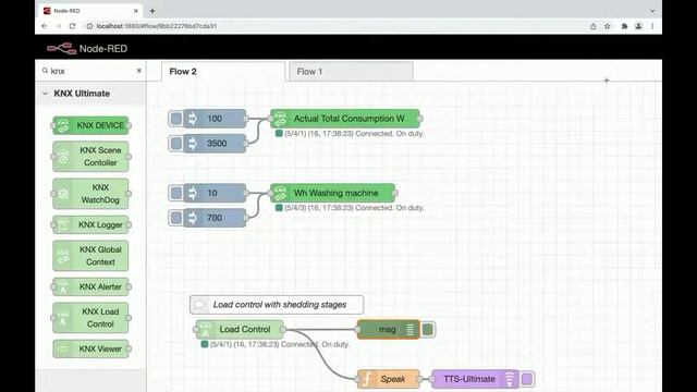 KNX-Ultimate Load Control node for Node-Red смотреть онлайн