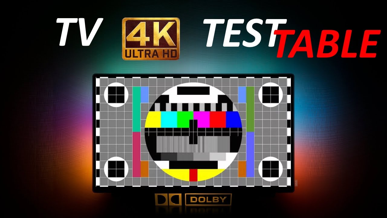 Тест таблицы 4K для настройки ТВ. Тест на битые пиксели, тест аудио долби. TV test tables 4K. смотреть онлайн