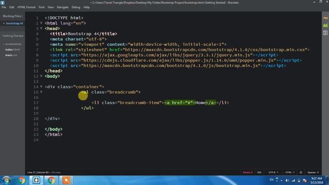 Learn Bootstrap 4 Tutorial in Hindi | What is Breadcrumbs in Bootstrap 4 смотреть онлайн