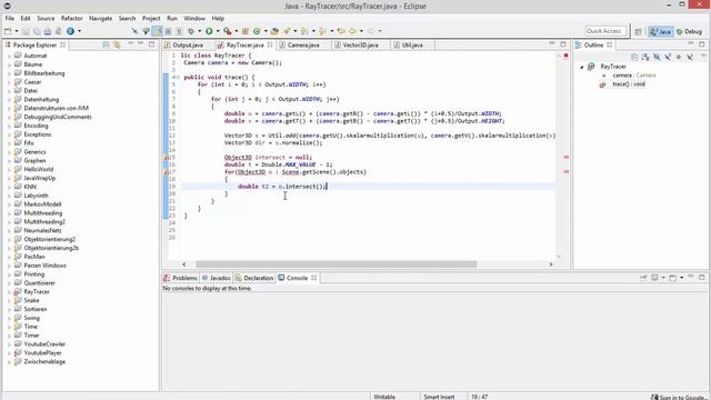 Grafik in Java - Raytracing #6 - Teil 2 des Tracers смотреть онлайн