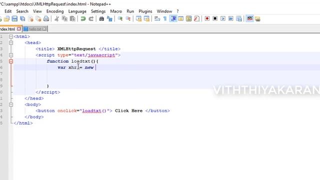 Ajax XMLHttpRequest Response | Get the Text file | Tamil | Javascript смотреть онлайн