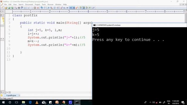 increment and decrements operator in java смотреть онлайн