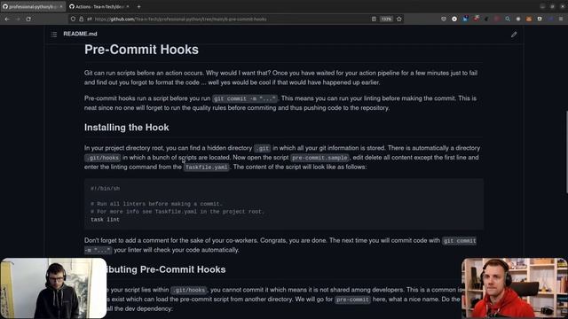2022 FREE Professional Python - Lesson 6: Pre Commit Hooks смотреть онлайн