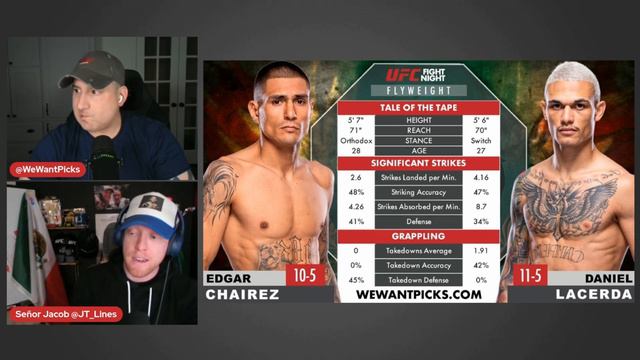 UFC Mexico: Edgar Chairez Vs. Daniel Lacerda Prediction, Bets & DraftKings