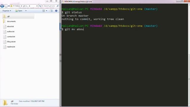 Quản lý mã nguồn với GIT - Bài 18 Local Repository - Rename смотреть онлайн