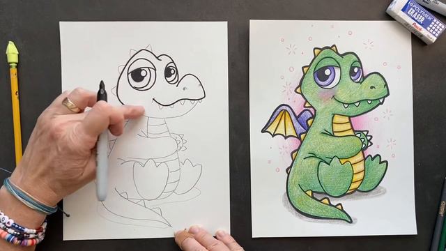 How to draw a baby dragon смотреть онлайн