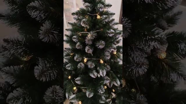 Ель "ОЛИМПИЙСКАЯ БЕЛАЯ" ЛЮКС Зеленая с белыми ветками смотреть онлайн
