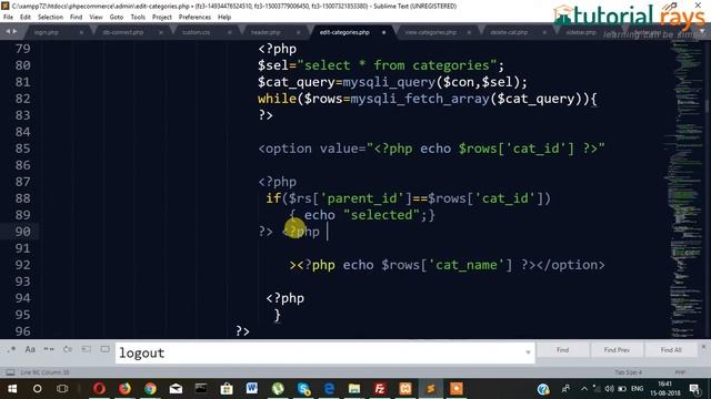 PHP/MySql e-commerce website development part-10 | Tutorial Rays - By Umar Rahman смотреть онлайн