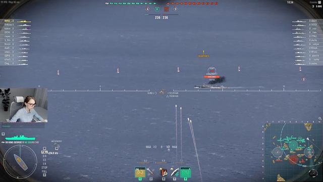 World of Warships : King George V. Знакомство. смотреть онлайн