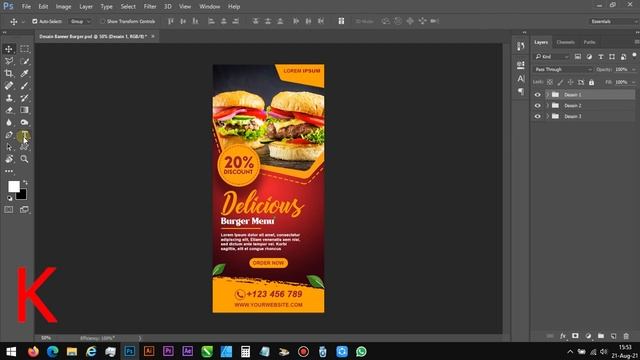 Free Download Template Desain Banner Burger dengan Adobe Photoshop смотреть онлайн