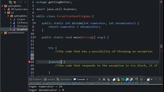 Handling known Exceptions In Java смотреть онлайн