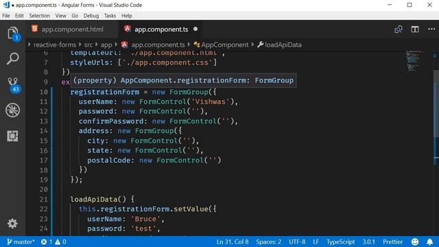 Angular Forms Tutorial - 20 - Managing Control Values смотреть онлайн