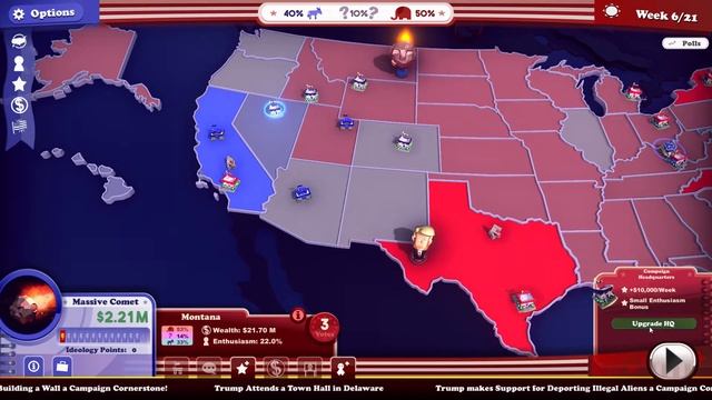 FIRST LOOK | The Political Machine 2020 | HD GAMEPLAY смотреть онлайн