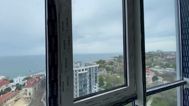 3к квартира с панорамным остеклением и террасой. Прямой вид моря на 10 ст.Большого Фонтана г. Одесс смотреть онлайн