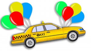 МАШИНКИ Прилетели на ШАРИКАХ. Виды транспорта - Машинки ТАКСИ. Обучающее видео от Рыжего Ёжика