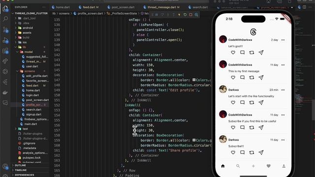 Building a Thread App Clone in Flutter - Part 7: Like and Unlike Functionality смотреть онлайн