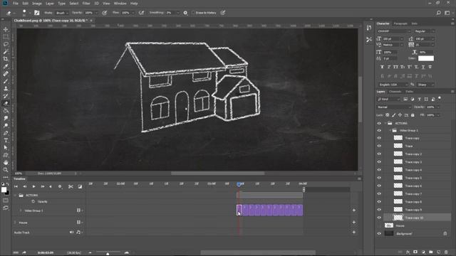 Photoshop Animated Chalk Tutorial смотреть онлайн