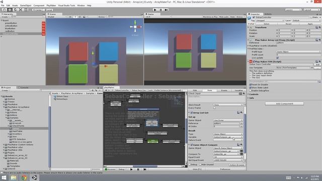 Unity Quick Tutorial: Simon Says with Playmaker/Arraymaker смотреть онлайн