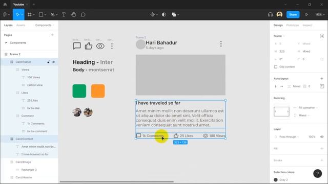 Responsive Card Design in Figma | Component | Auto Layout смотреть онлайн