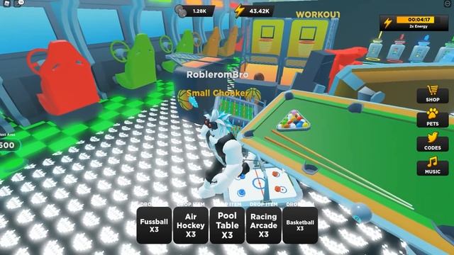 МЕГА КАЧОК СТРОНГМЕН! Я КАЧАЮСЬ В 10 РАЗ БЫСТРЕЕ ВСЕХ В МИРЕ! ROBLOX Strongman Simulator смотреть онлайн