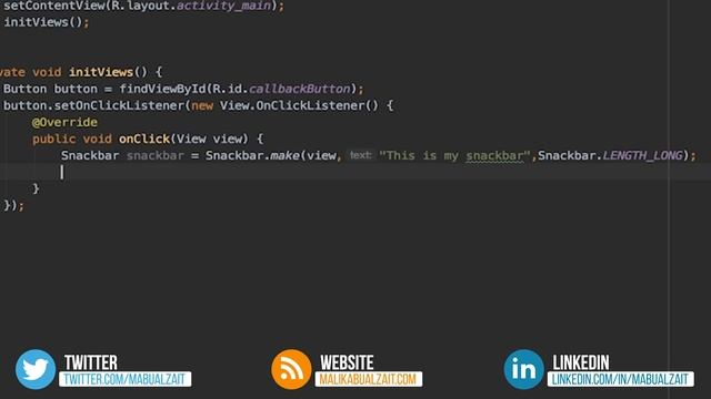 26.Snackbar in Android смотреть онлайн