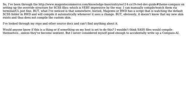 Magento: 1.9CE RWD SCSS auto-compiler смотреть онлайн