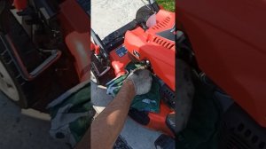 замена масла бензиновая газонокосилка ECO LG 633