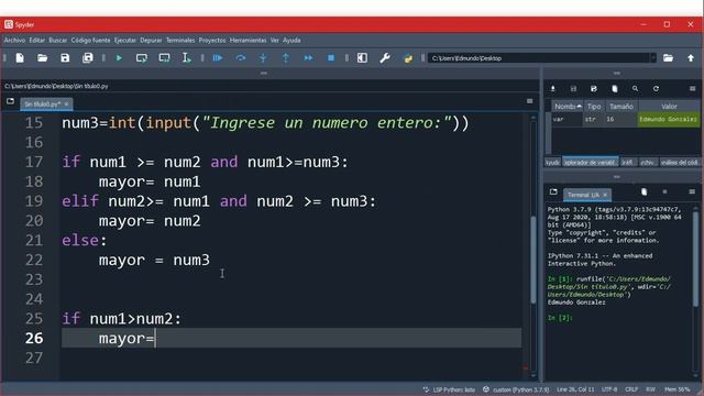 Python- Estructuras de programación selectivas (If, Else, Elif ) смотреть онлайн