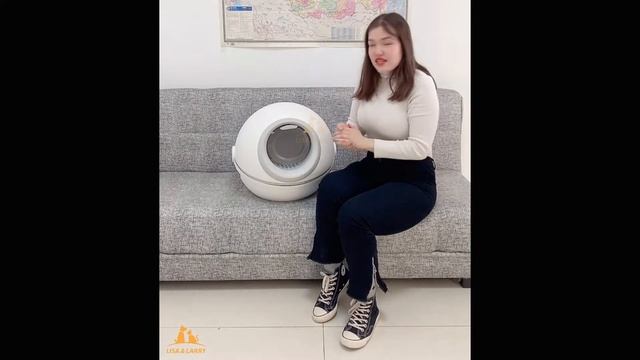 Лоток LISA & LARRY Туалет пластиковый закрытый с дверцей Лоток для кошек серый размер 53.5*46см смотреть онлайн