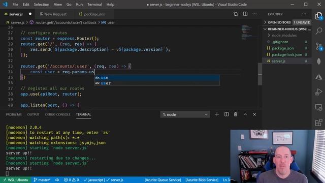 How to handle API routing with Node.js and Express [19 of 26] | Node.js for Beginners смотреть онлайн