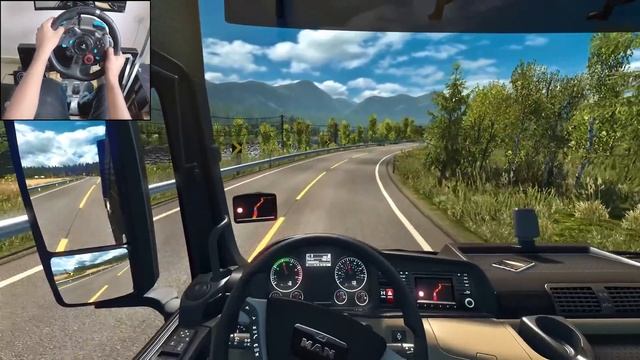 Man TGX Euro 6 - Euro Truck Simulator 2 | Logitech g29 gameplay смотреть онлайн