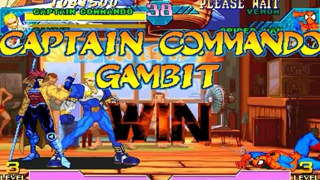 Marvel vs Capcom: Clash of Super Heroes (Arcade) - Captain Commando/Gambit Longplay смотреть онлайн