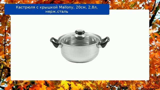 Кастрюля с крышкой Mallony, 20см, 2,8л, нерж.сталь обзор смотреть онлайн