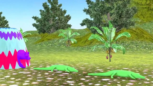 Long Slide Game With Elephant Gorilla Buffalo Hippopotamus Tiger - 3d Animal Game - Funny 3d Animal смотреть онлайн