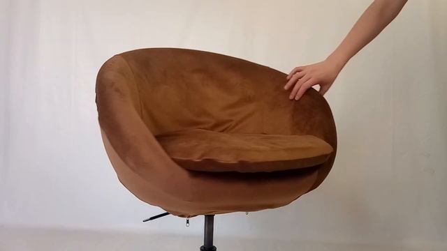 Чехол для кресла Икеа Скрувста коричневый, велюровый от фабрики STOOLDRESS