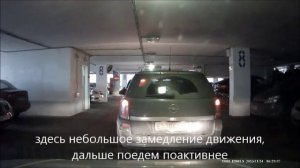 Заезд-выезд в многоэтажный паркинг ТРЦ "Филион".Парковка передом.  Автоинструктор женщина Екатерина