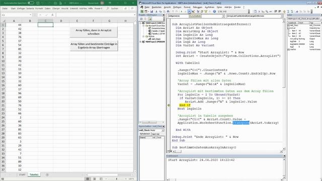 152. Excel-VBA: Wer ist schneller? Die ArrayList oder eine normale Array-Lösung смотреть онлайн
