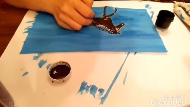 Рисунок красками - Лошадь (horse) смотреть онлайн