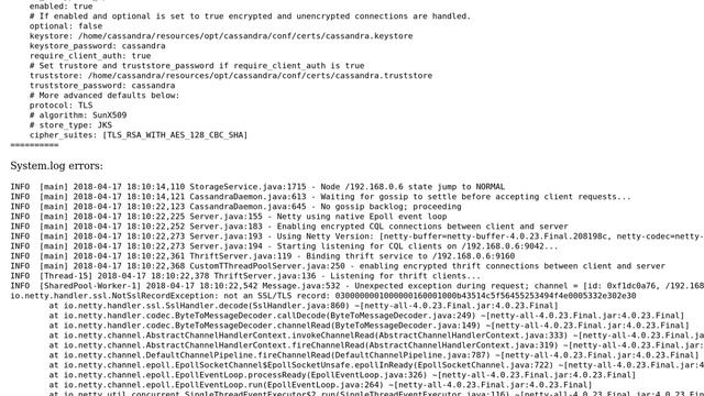 DevOps & SysAdmins: Unable to start Cassandra cluster after configure SSL configuration смотреть онлайн