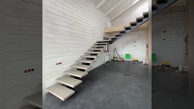 Монтаж лестницы на монокосоуре | МОНТАЖ и ГОТОВАЯ РАБОТА | Обзор на лестницу смотреть онлайн